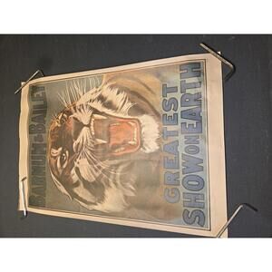 Vintage Barnum Bailey Greatest Show on Earth Tiger Poster